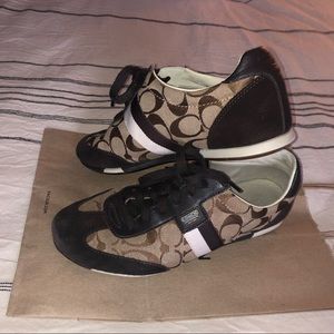 Brown Coach sneakers